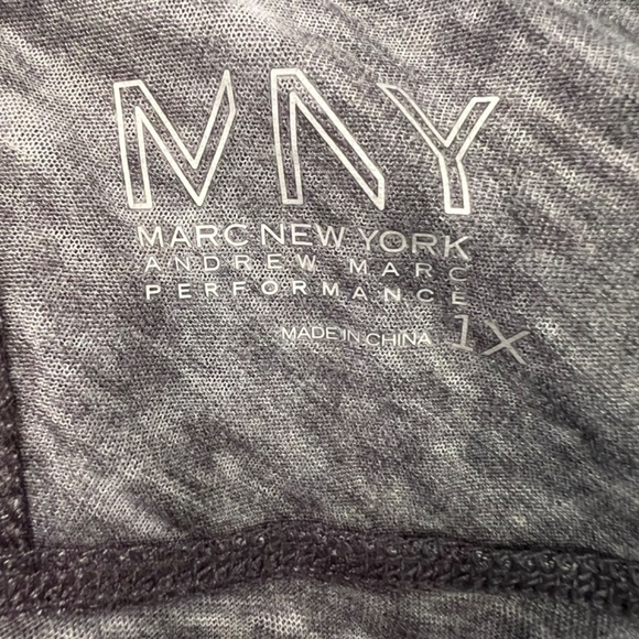Marc New York Performance 1X NEW Long Sleeve Tunic Tee Black Gray - Picture 4 of 16
